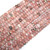1 Dozen Red Plum Blossom Jasper 8x5mm Puff Rondelle Semiprecious Gemstone Beads