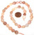 1 Strand of Pink Moonstone 7x10mm Irregular Nuggets Semiprecious Gemstone Beads