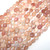 Pink Moonstone 7x10mm Irregular Nuggets Semiprecious Gemstone Beads