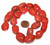 1 Strand of Semiprecious Gemstone Large Nugget Beads - Red Jasper