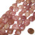 1 Strand of Semiprecious Gemstone Large Nugget Beads - Strawberry Quartz