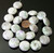 2 Peace Jade 20mm Puff Coin Semiprecious Gemstone Beads