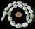 1 Strand of 13x18mm Puff Oval Semiprecious Gemstone Beads - Peace Jade