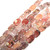 1 Strand of 12x16mm Puff Rectangles Semiprecious Gemstone Beads - Red Plum Blossom Jasper