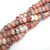 12x8mm Puff Rondelle Semiprecious Gemstone Beads - Red Plum Blossom Jasper