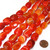 1 Strand of Semiprecious Gemstone Large Nugget Beads - Orange Banded Agate