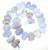 1 Strand of Semiprecious Gemstone Large Nugget Beads - Faceted Blue Lace Agate