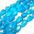 Semiprecious Gemstone Large Nugget Beads - Dark Blue Dyed Turquoise Howlite