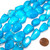 1 Strand of Semiprecious Gemstone Large Nugget Beads - Dark Blue Dyed Turquoise Howlite