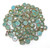 6mm Czech Glass 2-Hole Cabochon Beads - Turquoise Picasso