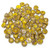 6mm Czech Glass 2-Hole Cabochon Beads - Lemon Picasso
