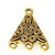 10 Antique Gold-Plated 16x22mm Triangle Connectors