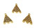 10 Antique Gold-Plated 16x22mm Triangle Connectors