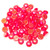 6mm Czech Glass 2-Hole Cabochon Beads - Opaque Red Full Light AB