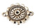 Antique Silver-Plated 21x28mm Round Sun Connectors Antique Silver-Plated 21x28mm Round Sun Connectors