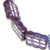Crystal Lilac Bronze 15x13mm Pressed Glassed Rectangle Beads