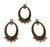 5 Antique Bronze 19x38mm Oval Connectors 5 Antique Bronze 19x38mm Oval Connectors