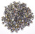4mm Czech Glass Button Beads - Crystal Marea