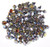 4mm Czech Glass Button Beads - Crystal Full Marea