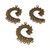 5 Antique Bronze 25x40mm Multi-Leaf Connectors 5 Antique Bronze 25x40mm Multi-Leaf Connectors