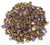 4mm Czech Glass Button Beads - Crystal Golden Rainbow