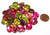 10 Czech Glass 14x13mm Petals - Crystal Magic Apple