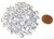6x8mm Czech glass tulip petal beads in Aluminium Silver finish