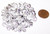 7.5 Grams of 6x8mm Czech Glass Tulip Petal Beads - Jet Etched Labrador Full