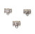 10 Antique Silver-Plated 7x11mm Circles Tube Connectors 10 Antique Silver-Plated 7x11mm Circles Tube Connectors