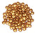 Czech 2-Hole 6mm Lentil Beads - Brass Gold