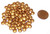 7.5 Grams of Czech 2-Hole 6mm Lentil Beads - Brass Gold