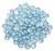 Czech 2-Hole 6mm Lentil Beads - Chalk White Baby Blue Luster