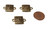 4 Antique Bronze 23x15mm Square Connectors 4 Antique Bronze 23x15mm Square Connectors