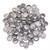 Czech 1-Hole 6mm Lentil Beads - Crystal Etched Chrome Full