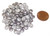 7.5 Grams of Czech 1-Hole 6mm Lentil Beads - Crystal Etched Chrome Full