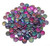 Czech 1-Hole 6mm Lentil Beads - Crystal Etched Magic Blue