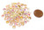 7.5 Grams of Czech 1-Hole 6mm Lentil Beads - Crystal Lemon Rainbow