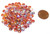 7.5 Grams of Czech 1-Hole 6mm Lentil Beads - Crystal Orange Rainbow