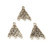 10 Antique Silver-Plated 16x22mm Triangle Connectors