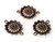 10 Antique Copper 21x28mm Round Sun Connectors 10 Antique Copper 21x28mm Round Sun Connectors