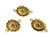 10 Antique Gold-Plated 21x28mm Round Sun Connectors 10 Antique Gold-Plated 21x28mm Round Sun Connectors