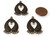 5 Antique Bronze 22x32mm 9-Drop Connectors 5 Antique Bronze 22x32mm 9-Drop Connectors