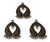 5 Antique Bronze 22x32mm 9-Drop Connectors 5 Antique Bronze 22x32mm 9-Drop Connectors
