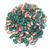 2.5x6mm Czech Glass Rizo Beads - Emerald Capri Gold Matte