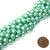 1 Strand of Czech Glass 8mm Pearl Beads - Aqua