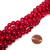 1 Strand of Czech Glass 8mm Pearl Beads - Bright Red
