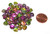 7.5 Grams of Czech Glass 8x7mm Rose Petal Beads - Crystal Magic Orchid