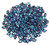 5 Grams of MINI GemDuo 2-Hole Czech Glass 4x6mm Beads - POLYCHROME DARK CAPRI BLUE