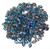5 Grams of MINI GemDuo 2-Hole Czech Glass 4x6mm Beads - AQUAMARINE GRAPHITE RAINBOW