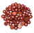 7.5 Grams of 6mm Czech Glass 2-Hole Cabochon Beads - Copper